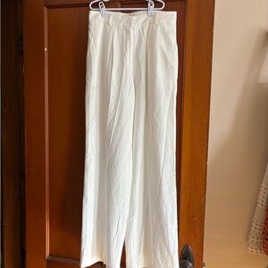 Elegant White Wide-Leg Pants, Small, NWOT